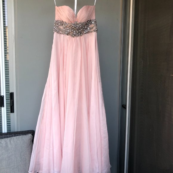 Pink Embellished Jovani Gown - Picture 3 of 10